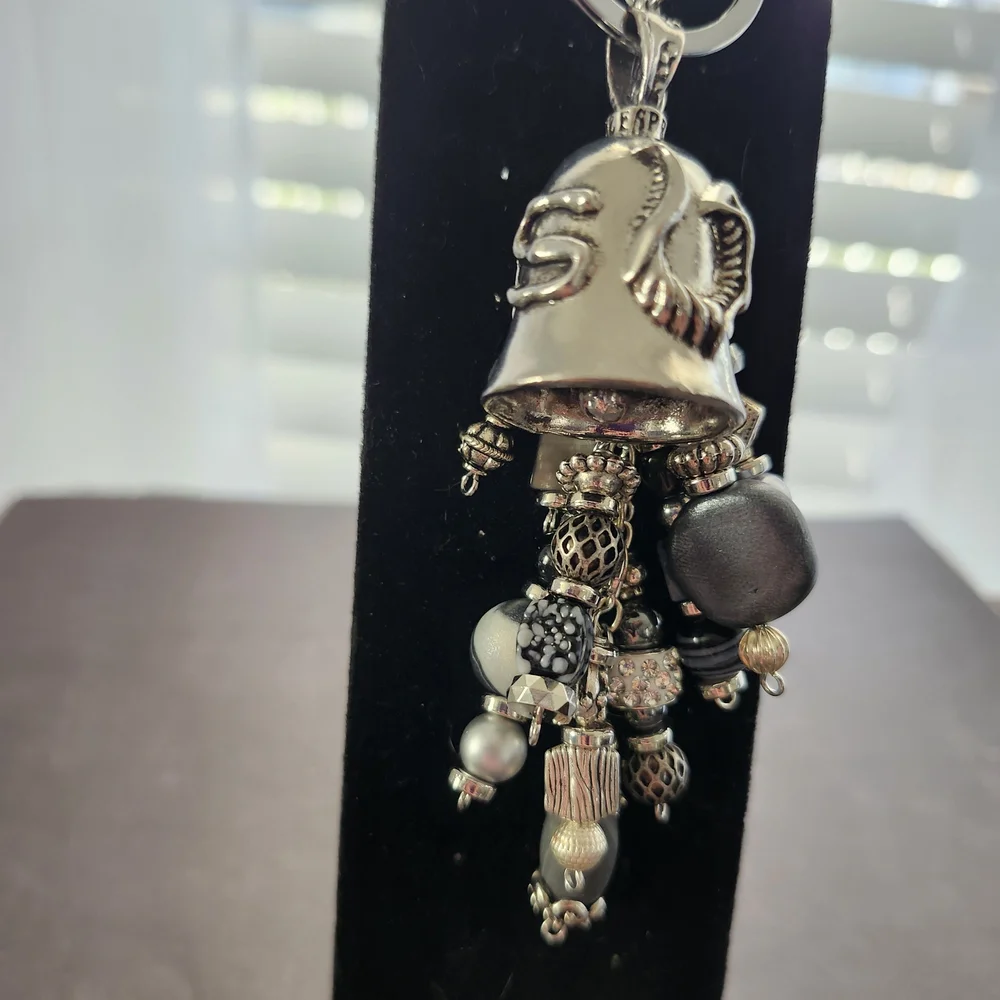 Biker Guardian Bell Angel/Satan Handbag Charm or Keychain Handcrafted